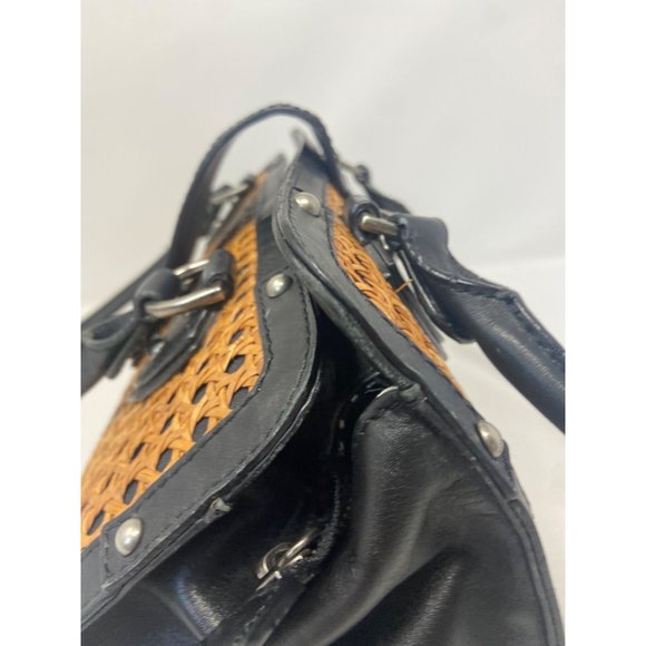 Tommy Bahama Rattan & Leather Shoulder Bag - Picture 9 of 10